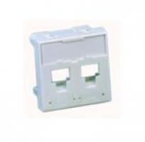 FACE PLATE 45X45 2 ports 