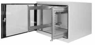 Single Wallmount Enclosure with Sliding Rails 600x400 | 8U