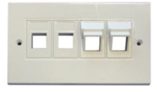 Volition UK LJ6C faceplate 4 ports 